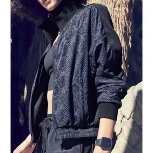 Athleta Women's Full Zip Brooklyn Track Bomber Printed Jacket Size L Multi NWT